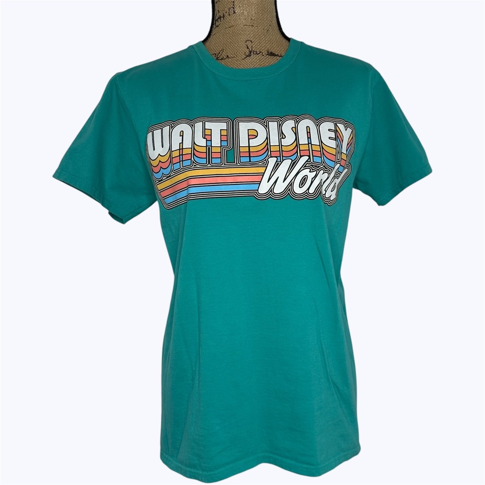Walt‎ Disney World Retro Rainbow Graphic T-Shirt Vacation Summer Unisex Sz M